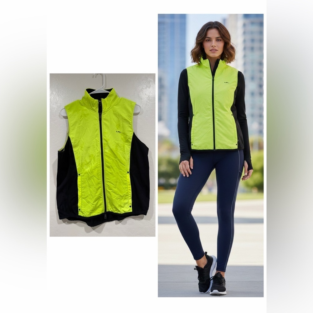 Ralph Lauren Neon Green and Black High Visibility Vest size L